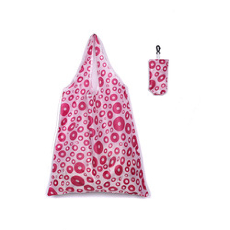 High quality 210T polyester folding carry bag nylon reusable foldable shopping bags