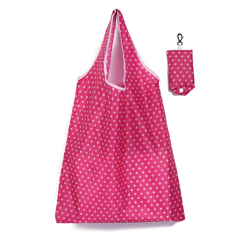 High quality 210T polyester folding carry bag nylon reusable foldable shopping bags