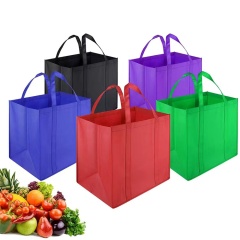 High Quality Customer Logo  Reusable Non Woven Grocery Shopping Bag