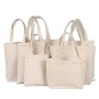 Promotional eco friendly recycled cotton canvas tote shopping bags with custom logo