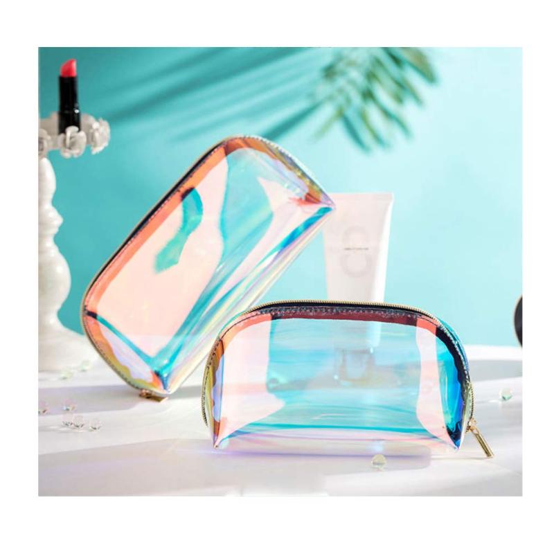 Travel products Travel bag Customized Holographic Cosmetic Pouch Bag Personalized with logo