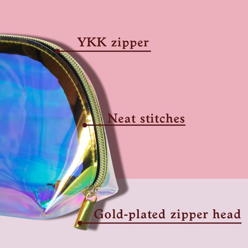 Travel products Travel bag Customized Holographic Cosmetic Pouch Bag Personalized with logo