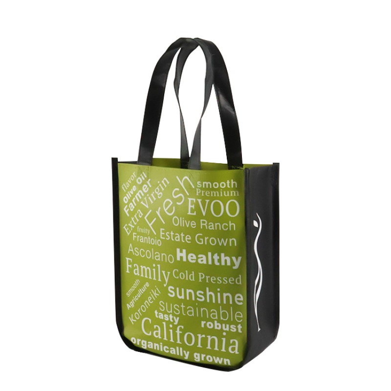 Wholesale Round Corner Custom Logo Printed Style Bag Laminated Shopping Tote Non Woven Bag