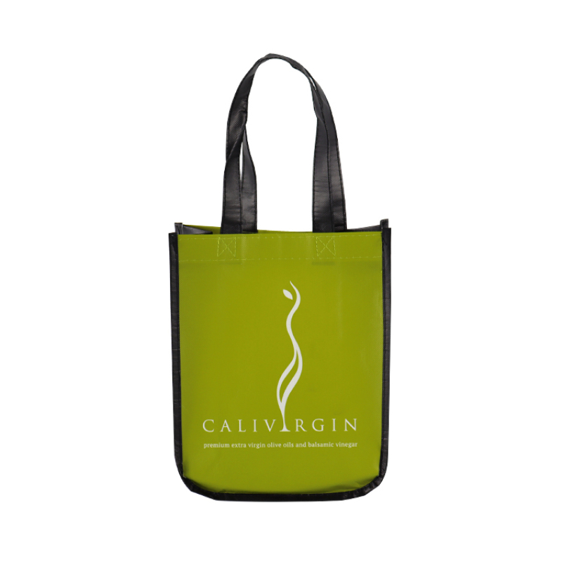 Wholesale Round Corner Custom Logo Printed Style Bag Laminated Shopping Tote Non Woven Bag