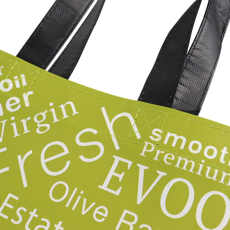 Wholesale Round Corner Custom Logo Printed Style Bag Laminated Shopping Tote Non Woven Bag