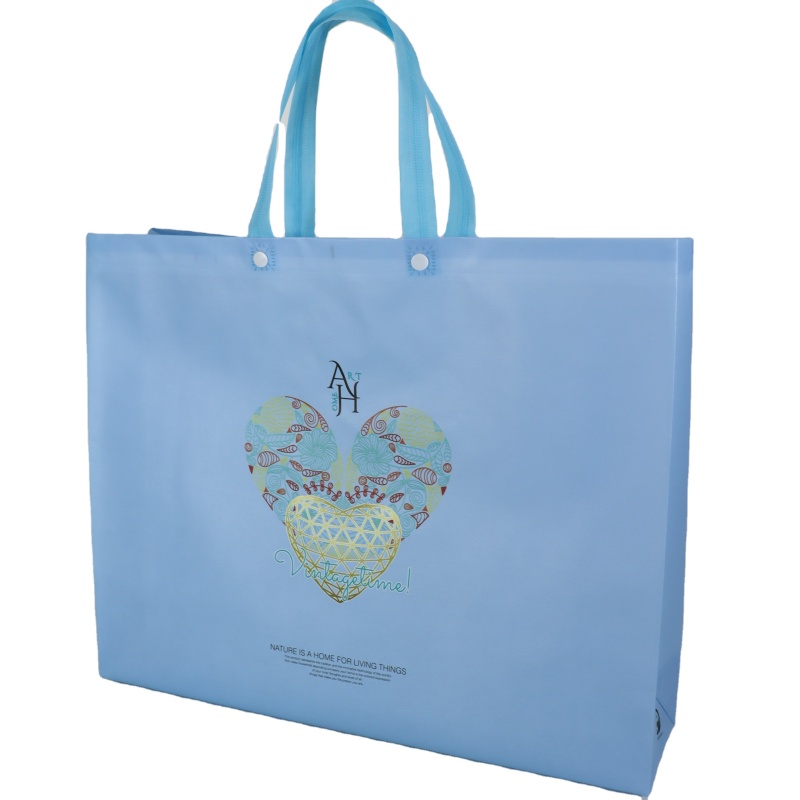 Customer Logo Promotional Reusable Non Woven Grocery Shopping Bag