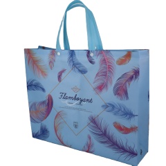 Customer Logo Promotional Reusable Non Woven Grocery Shopping Bag