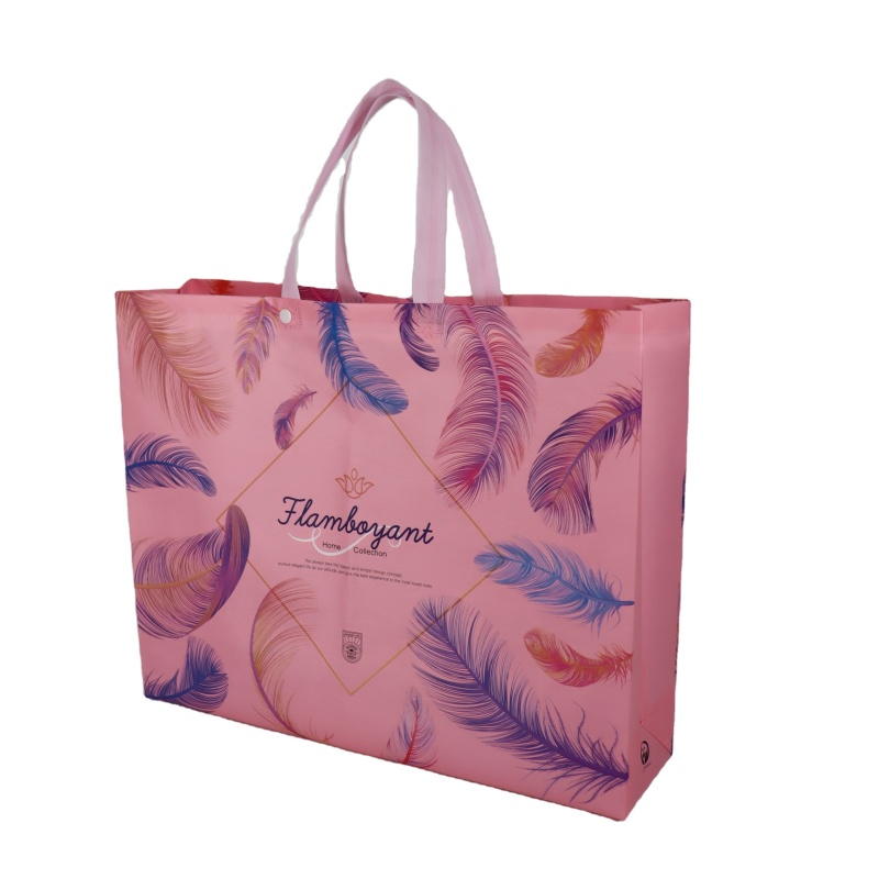 Customer Logo Promotional Reusable Non Woven Grocery Shopping Bag