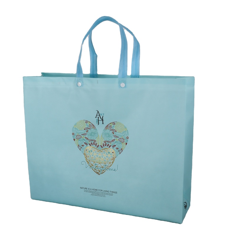 Customer Logo Promotional Reusable Non Woven Grocery Shopping Bag