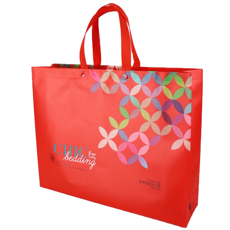Customer Logo Promotional Reusable Non Woven Grocery Shopping Bag
