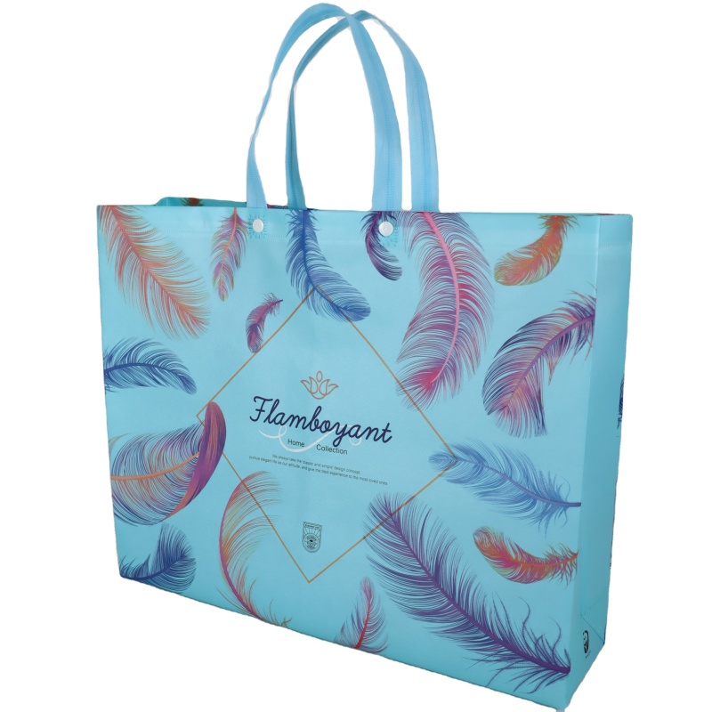 Customer Logo Promotional Reusable Non Woven Grocery Shopping Bag
