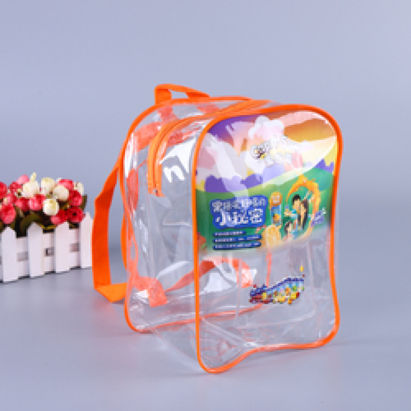 Fashion mini transparent PVC backpack customized safety transparent waterproof durable
