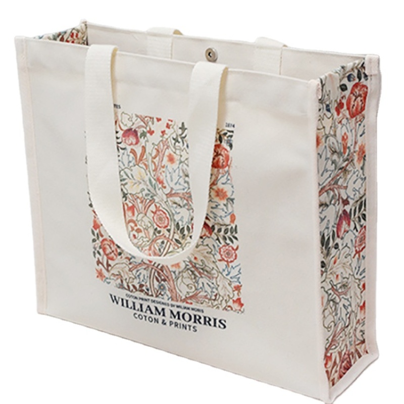 Wholesale high quality 16 oz thicken reusable large cotton canvas shopping tote bag