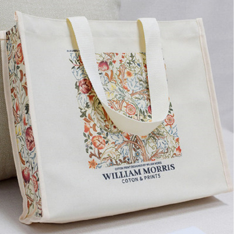 Wholesale high quality 16 oz thicken reusable large cotton canvas shopping tote bag