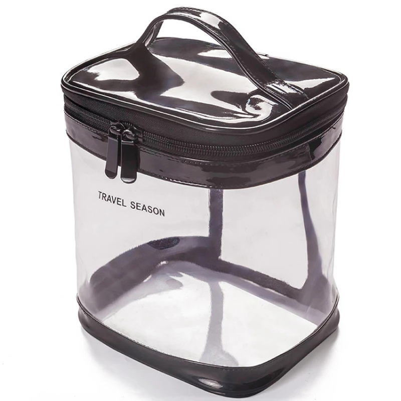 Various Specifications China Factory Price  Transparent Clear PVC  Cosmetic Bag with Zipper Travel Organizer Makeup Bag