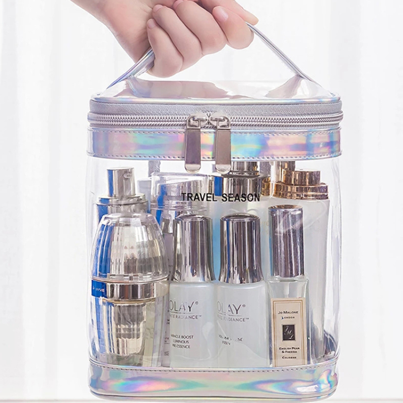 Various Specifications China Factory Price  Transparent Clear PVC  Cosmetic Bag with Zipper Travel Organizer Makeup Bag