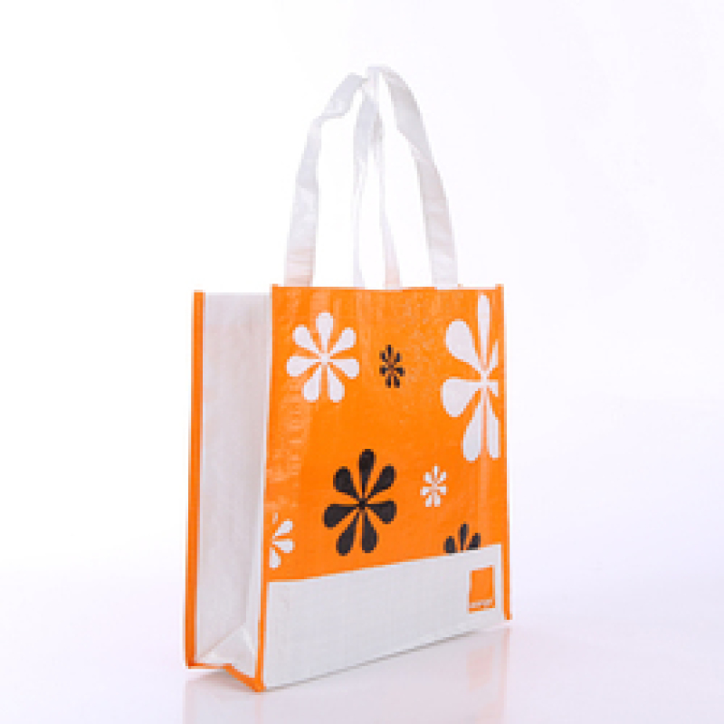 Custom Printed ECO Friendly Recycle PP Fabric woven Shopping Carry Reusable Grocery Tote Bags with logo