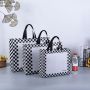 In stock eco friendly luxury portable custom pp lamination non woven shopping tote bags with logo