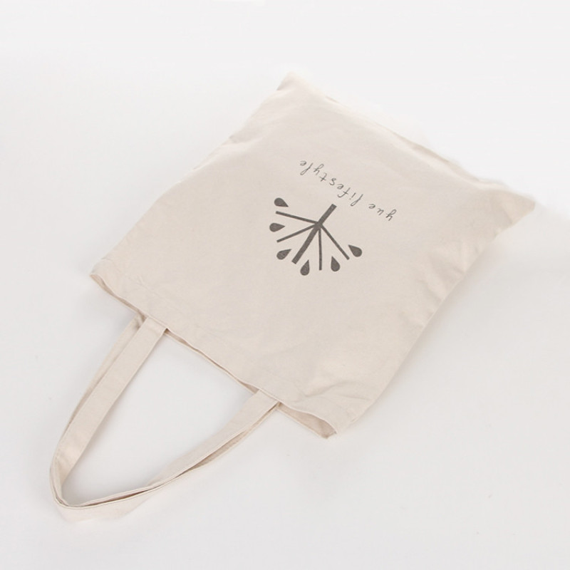 Promotional reusable organic custom canvas cotton shopping bags with logo