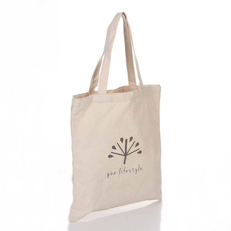 Promotional reusable organic custom canvas cotton shopping bags with logo