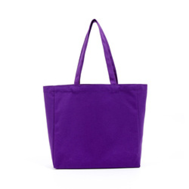 Promotional eco friendly recycled cotton canvas tote shopping bags with custom printed logo