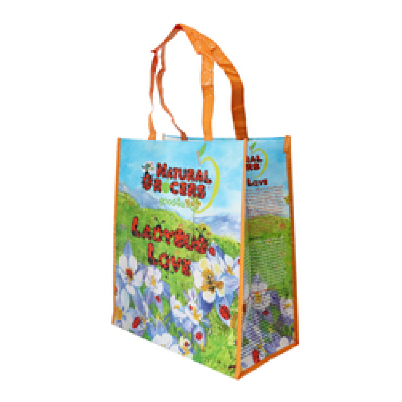 Promotional Waterproof Reusable Custom Design Laminated PP Woven Grocery Shopping Tote Bag