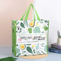 Large capacity custom printing laminated rpet pp woven reusable shopping bag