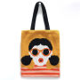 New Arrival INS Winter Vintage Lady Knitted Bohemian Shoulder Bag Woolen Women's Reusable Shopping Tote Bag