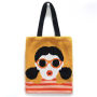 New Arrival INS Winter Vintage Lady Knitted Bohemian Shoulder Bag Woolen Women's Reusable Shopping Tote Bag