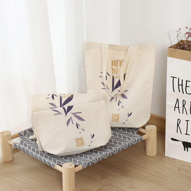 Wholesale Custom Logo Printed Recyclable Plain Cotton Canvas Shopping Tote Bag