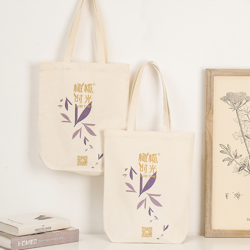 Wholesale Custom Logo Printed Recyclable Plain Cotton Canvas Shopping Tote Bag