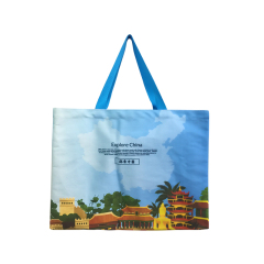 wholesale organic cotton reusable shopping custom printed large canvas tote bag