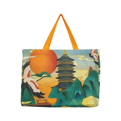 wholesale organic cotton reusable shopping custom printed large canvas tote bag