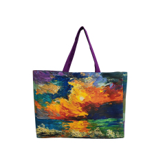 wholesale organic cotton reusable shopping custom printed large canvas tote bag