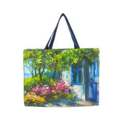 wholesale organic cotton reusable shopping custom printed large canvas tote bag