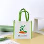 Custom reusable grocery eco friendly RPET non woven fabric handled tote shopping bags