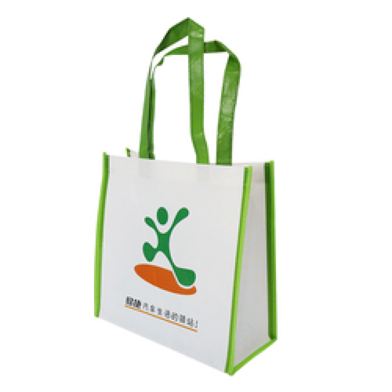 Custom reusable grocery eco friendly RPET non woven fabric handled tote shopping bags