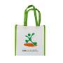 Custom reusable grocery eco friendly RPET non woven fabric handled tote shopping bags