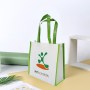 Custom reusable grocery eco friendly RPET non woven fabric handled tote shopping bags