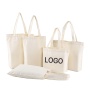 Low MOQ Eco-friendly Reusable Cotton Canvas Shopping Tote Bags with Custom Logo Printed