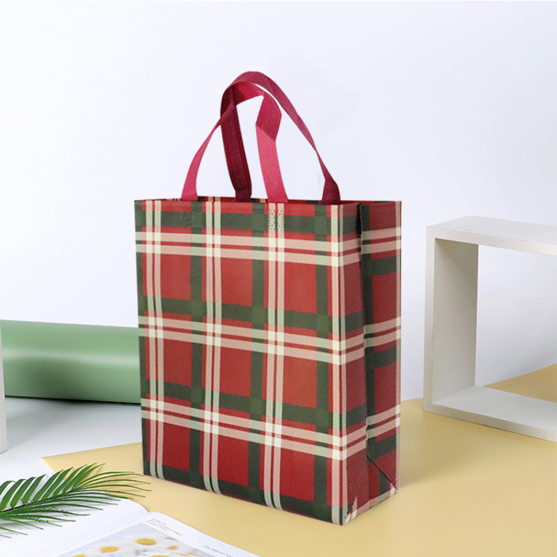 Promotional eco friendly reusable custom pp laminated non woven shopping tote bag