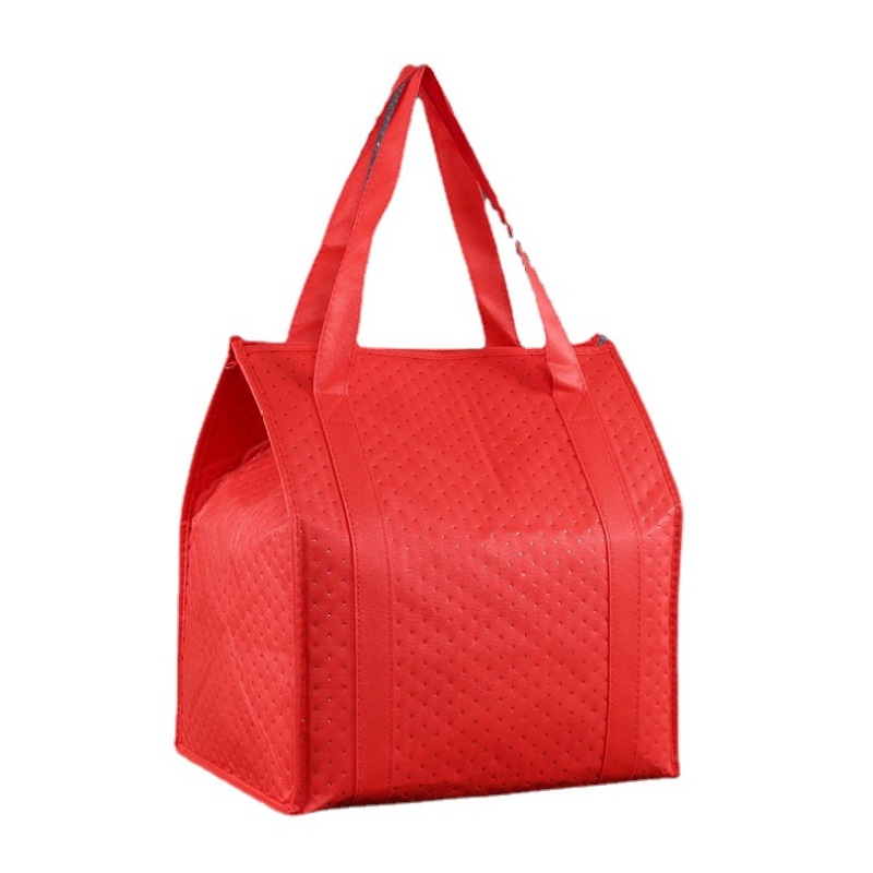 Wholesale cheap custom logo non woven insulated cooler bag for food delivery