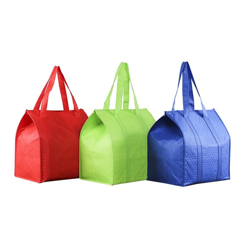 Wholesale cheap custom logo non woven insulated cooler bag for food delivery