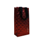 Burgundy Color Promotional  Custom Metallic Laminated Non Woven Bag, Personalized Fabric Reusable Shopping Bag Wine Bag