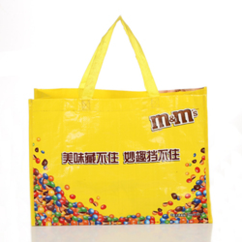 Hot Sale custom design eco friendly durable handled laminated pp woven shopping package gift bag