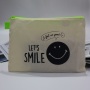 Custom Small Eco Friendly Blank Gold Zipper Make Up Pouch Recycled Plain Cotton Canvas Makeup Cosmetic Bag With Personal Logo