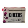 Custom Small Eco Friendly Blank Gold Zipper Make Up Pouch Recycled Plain Cotton Canvas Makeup Cosmetic Bag With Personal Logo