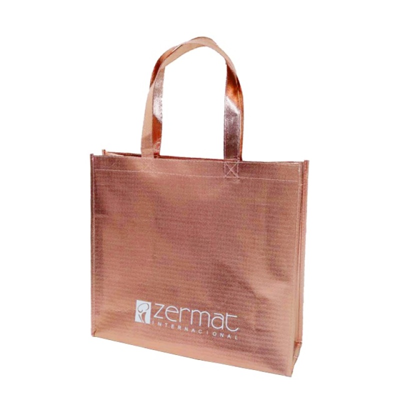 portable advertising carry bag non woven fabric bags Metallic Foil Laminated shopping bags