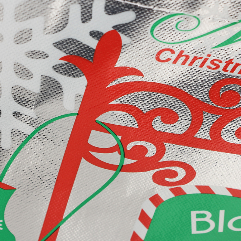 High Quality Gold Silver Metallic Non Woven Lamination Shopping Bag With Custom Logo Printed