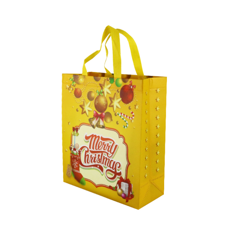 custom logo reusable pp laminated non woven shopping tote bags with carton printing logo